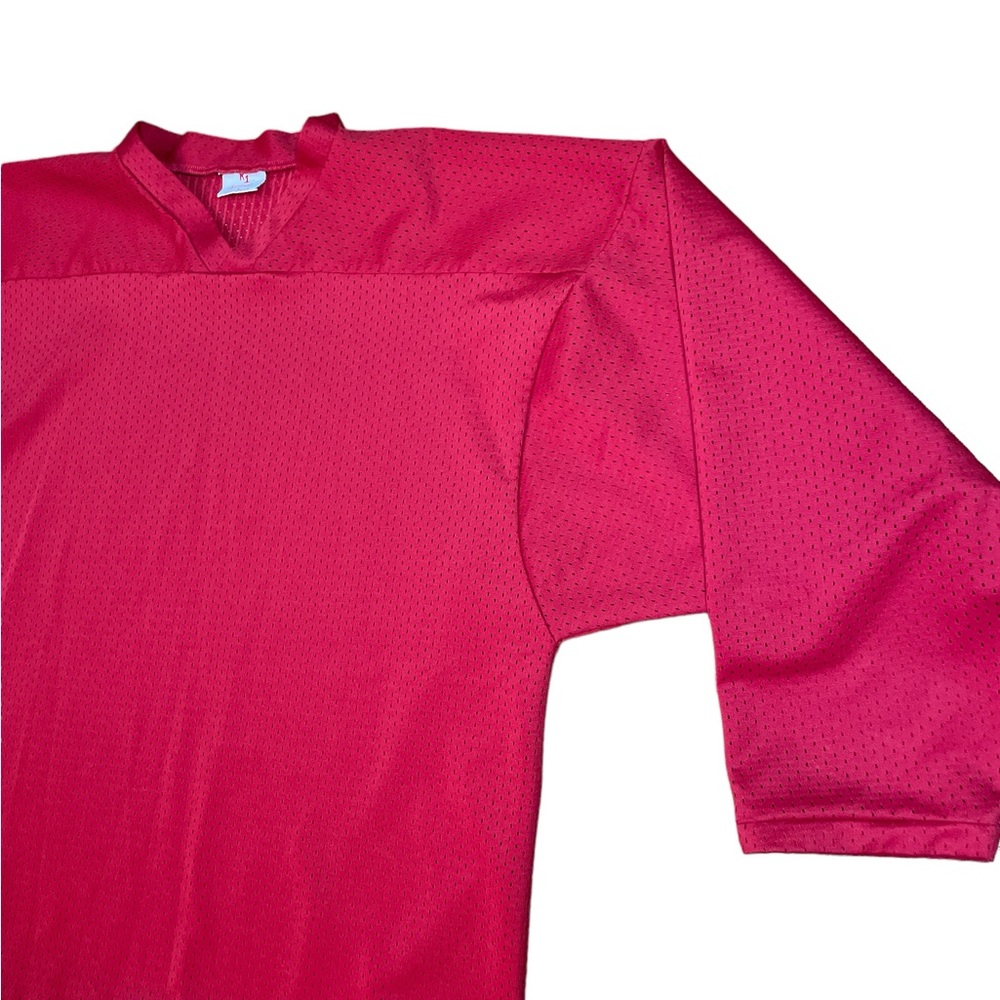 Vintage K1 Sportswear Blank Red V Neck Jersey Made In‎ USA Size L Retro Jersey - Picture 2 of 9